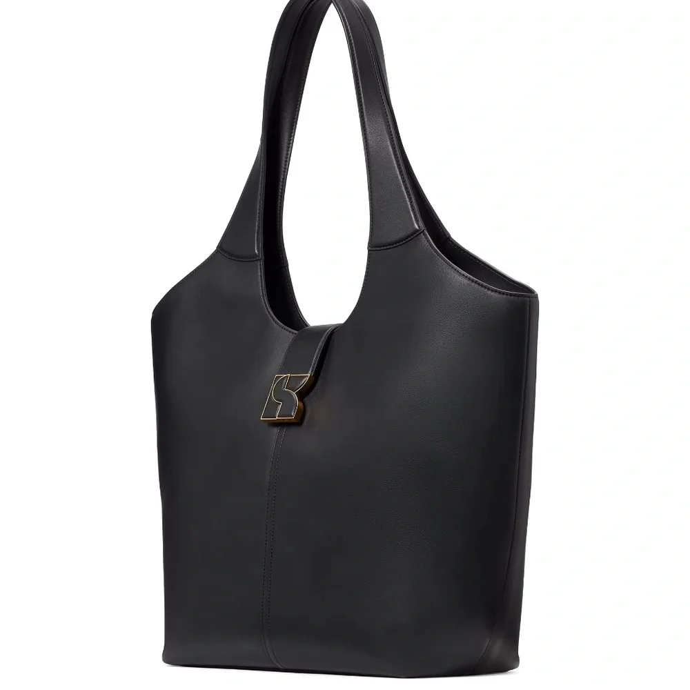 Kate Spade Dakota Large Smooth Napa Leather Tote - Black - Picture 2 of 8